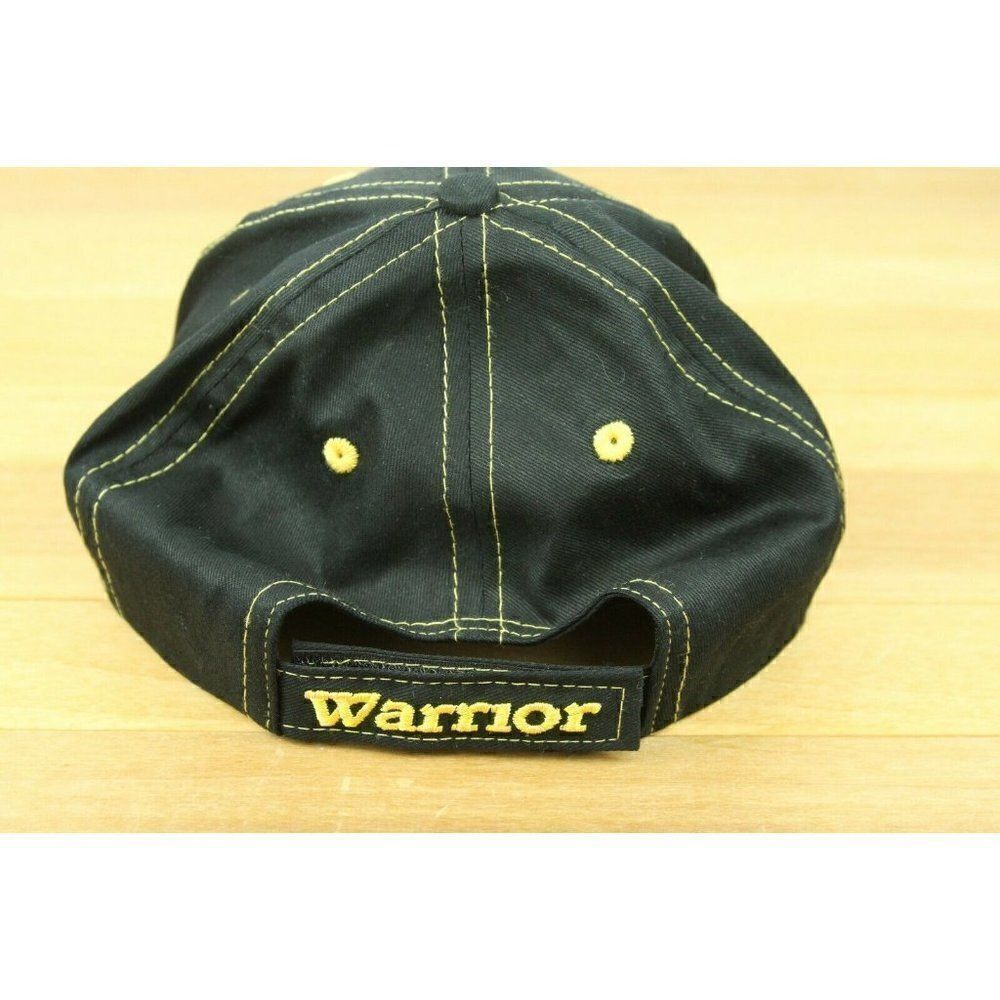 Warrior Custom Hat Golf Strap Back Cap Black Yellow - Picture 5 of 7